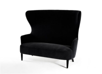 Wingback Sofa-2 Seater - Black Legs