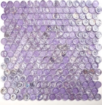 Penny Rounds Mosaic Glass Tile