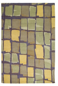 Silk Road Weaves: BRUSHWORKS collection /  Blockworks - 5x7 - Wool - 50 knot