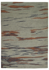 Silk Road Weaves: BRUSHWORKS collection /  BrushStrokes 1 - 5x7 - Wool - 50 knot