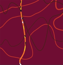 Silk Road Weaves : ELEMENTS / Fire Islands - Wool and Silk, 100 knots