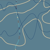 Silk Road Weaves : ELEMENTS / Waterways - Wool and Silk, 100 knots