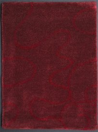 Silk Road Weaves : LOOPY GEMS - Ruby GLow - Wool and Silk, 100 knots