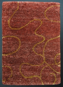 Silk Road Weaves: LOOPY collection / Spice Dust - sample section shown - Wool, Silk, and Allo fiber