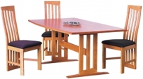 Modern Contemporary Trestle Table- Boat Top
