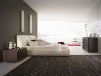 Pavo Leather Platform Bed
