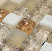 Stone Glass Mosaic Tile-  Citrine Tile -STG0019