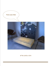FLOAT LAMP COFFEE TABLE