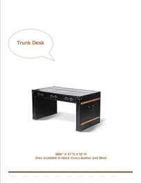 LEATHER TRUNK DESK