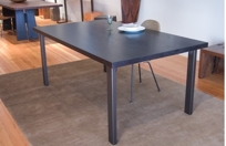 ebonized chestnut dining table