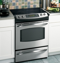 GE Profile™ 30" Slide-In Electric Range, JS968SKSS
