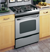 GE® 30" Slide-In Electric Range with Self-Cleaning Oven, JSP39SNSS