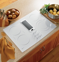 GE Profile™ 30" Downdraft Electric Cooktop, PP989TNWW