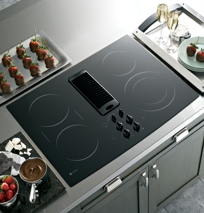 GE Profile™ 30" Downdraft Electric Cooktop, PP989DNBB