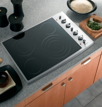 GE Profile™ 30" Built-In CleanDesign Electric Cooktop, PP942SMSS
