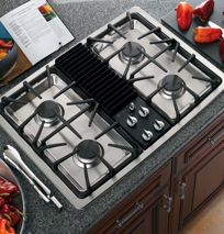 GE Profile™ Built-In Downdraft Gas Modular Cooktop, PGP990SENSS