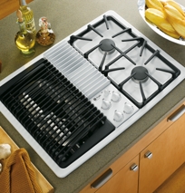 GE Profile™ Built-In Downdraft Gas Modular Cooktop, PGP990DENWW