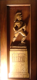 Solid Oak USC Tommy Trojan Carved Entrance Door