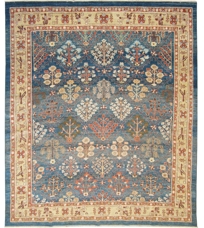 Kurdish Design No.413 (Size: 8’3”x 9’9”) Woven in West Persia