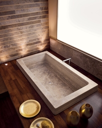 Glove stone bathtub