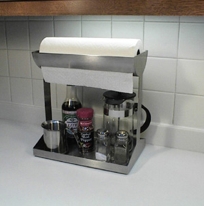 Stainless Steel Paper Towel Holder & Rack