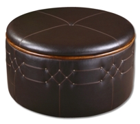 Brunner Faux Leather Storage Ottoman