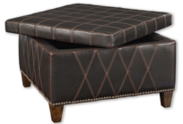 Wattley Faux Leather Storage Ottoman