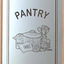 Glass Pantry Doors - Etched Frosted Carved Decorative