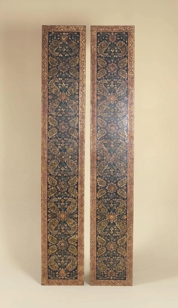 Set of Two Hand Painted Multicolor Coromandel Wall Panels, Floral Pattern