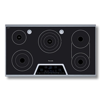 36" Masterpiece Electric Cooktop with 5 Elements, Touch Control Panel, Dual Element Bridge, and 2 Sensor Domes CES366FS