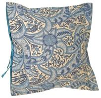 cabana paisley print linen pillow in slate by michele varian
