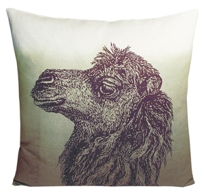 camel linen pillow by kevin o'brien