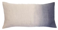 handpainted linen pillow in grey