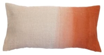 handpainted linen pillow in terra