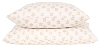 provence block printed bed linens & pillows in gold