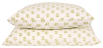 provence block printed bed linens & pillows in lime