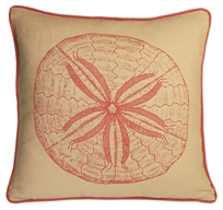 sand dollar linen pillow by kevin o'brien