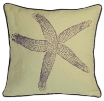 starfish linen pillow by kevin o'brien
