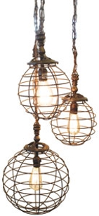 wire globe pendants