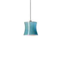Sake Mini Pendant Teal Crackle, item # LVMP22-TC