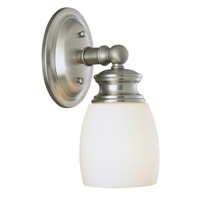Satin Nickel One-Light Bath Fixture