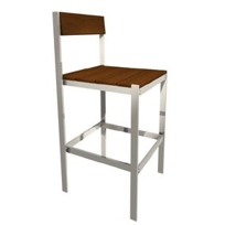 luma bar stool with back