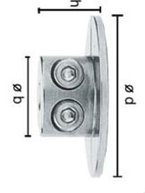 2 Part light clamp ring with adapter