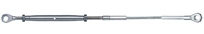 SS wire rope with swaged eye and swage and eye/turnbuckle