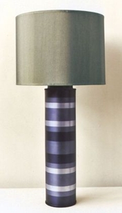 Striped Mercury Cylinder Table Lamp By Babette Holland Lamps
