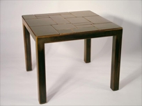 Puzzle Table: Substantial Steel Table with Unique Puzzle Motif