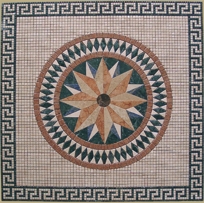 Greek Compass Rose - 60 x 60"