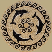 Mosaic - Dolphins - 60"