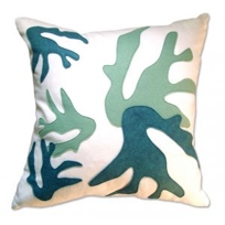 Flannel/Felt Coral Pillow (Brook) By Balanced Design