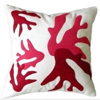 Flannel/Felt Coral Pillow (Coral) By Balanced Design